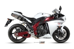 Afbeeldingen van MIVV Suono Steel Black RVS dempers Yamaha R1 '09-'14