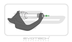 Afbeeldingen van Trillingsdempers (set) zwart Evotech Performance BMW S1000XR '15-19