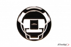 Afbeeldingen van Tankdopcover Puig zwart/carbon look voor diverse BMW