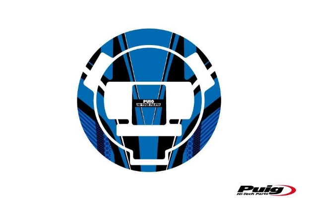 Afbeeldingen van Tankdopcover Radikal Puig voor diverse BMW modellen blauw