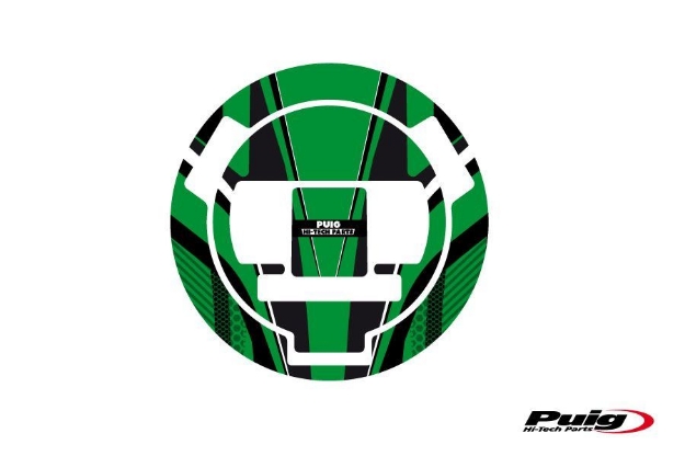 Afbeeldingen van Tankdopcover Radikal Puig voor diverse BMW modellen groen