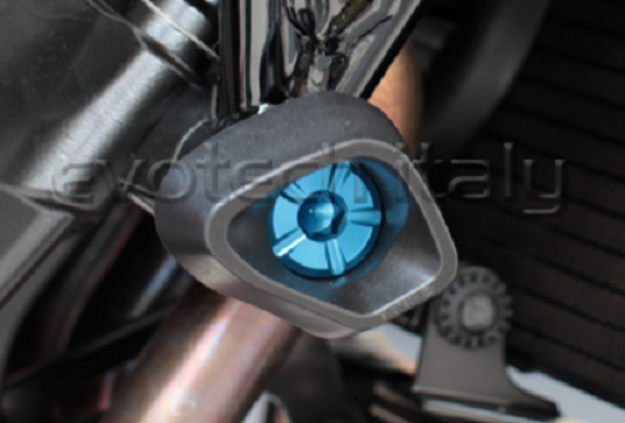 Afbeeldingen van Sliders Evotech Anti-Shock Aprilia Shiver 900 '17- blauw