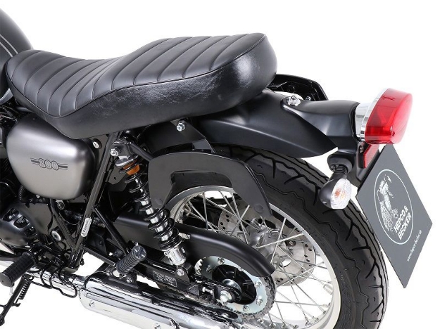Afbeeldingen van C-Bow tasdragers zwart Hepco&Becker Kawasaki W800 Steet/Cafe '19+
