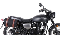Afbeeldingen van C-Bow custom tasdragers chroom Hepco&Becker Kawasaki W800 Steet/Cafe '19+
