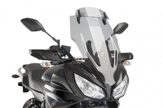 Afbeeldingen van Vervangingsruit touring met opzetruitje licht getint Puig Yamaha MT-07 Tracer '16-19