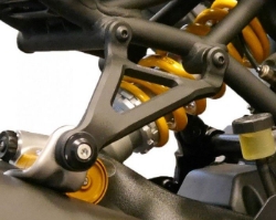 Afbeeldingen van Uitlaatsteun met afdekplaatje zwart Evotech Performance Ducati M821 '18-20