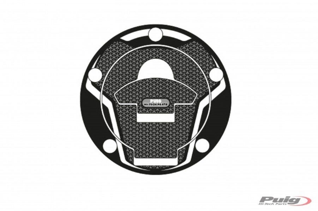 Afbeeldingen van Tankdopcover Puig voor Ducati -'08 (5 gaten) zwart/carbon look