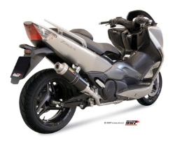 Afbeeldingen van MIVV compleet systeem met carbon GP demper Yamaha T-MAX 500 '08-'11
