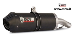 Afbeeldingen van MIVV compleet systeem met Oval carbon demper met carbon cap (small) Yamaha T-Max