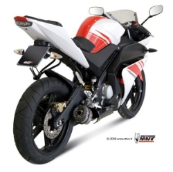 Afbeeldingen van MIVV Suono Steel Black RVS compleet systeem Yamaha YZF125R '08-