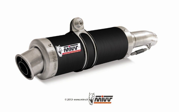 Afbeeldingen van MIVV compleet systeem met steel black GP demper Yamaha YZF125R '08-