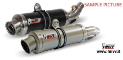 Afbeeldingen van MIVV compleet systeem met steel black GP demper Yamaha YZF125R '08-