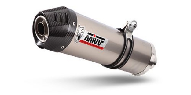 Afbeeldingen van MIVV compleet systeem met oval titanium demper met carbon cap Yamaha MT-09 '13-20