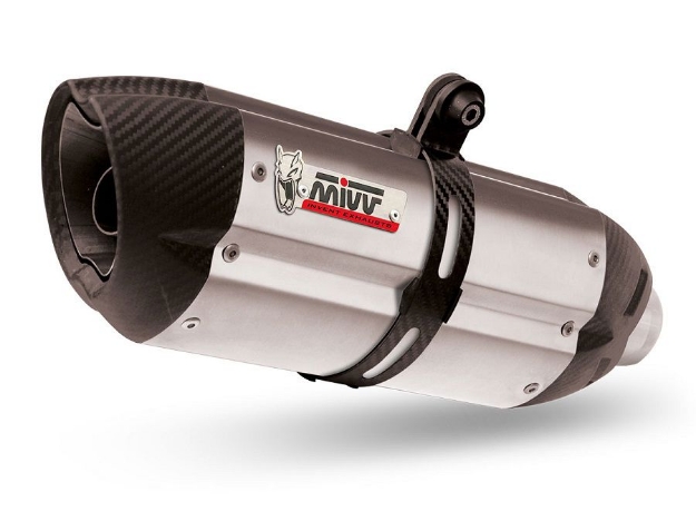 Afbeeldingen van MIVV systeem met Suono RVS demper Yamaha MT-09 '13-20
