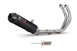 Afbeeldingen van MIVV 2-1 systeem met oval carbon demper met carbon cap Yamaha MT-07 '14-24