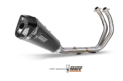 Afbeeldingen van MIVV 2-1 systeem met Delta Race Black RVS demper Yamaha MT-07 '14-'20 (euro 3-4)