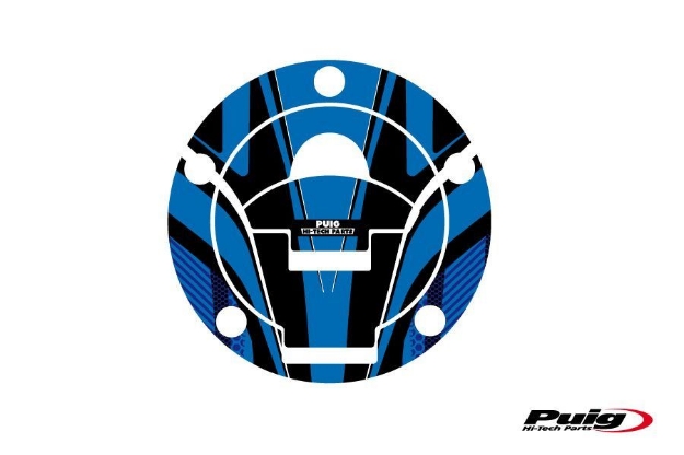 Afbeeldingen van Tankdopcover Radikal Puig voor diverse Ducati Monster modellen/ Alle Ducati modellen -'08-Blauw