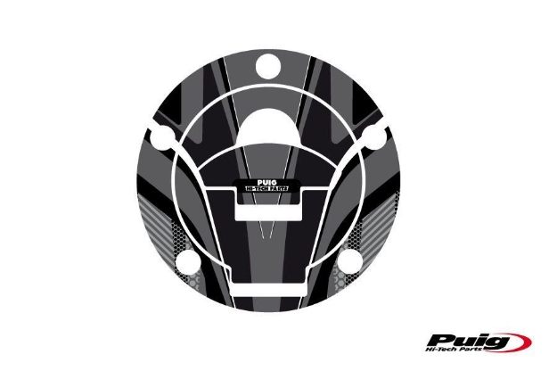 Afbeeldingen van Tankdopcover Radikal Puig voor diverse Ducati Monster modellen/ Alle Ducati modellen -'08-Grijs