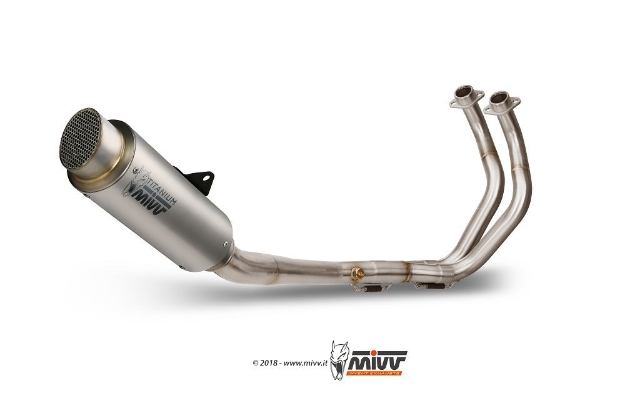 Afbeeldingen van MIVV systeem met GP PRO titanium demper Yamaha MT-07 '14-20
