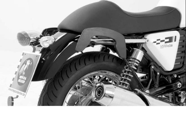 Afbeeldingen van C-Bow tasdrager chroom Hepco&Becker Moto Guzzi V7 Classic / V7 Cafe classic '09-'11