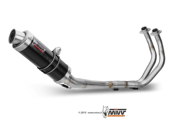Afbeeldingen van MIVV systeem met high level steel black GP demper Yamaha MT-07 '14-23