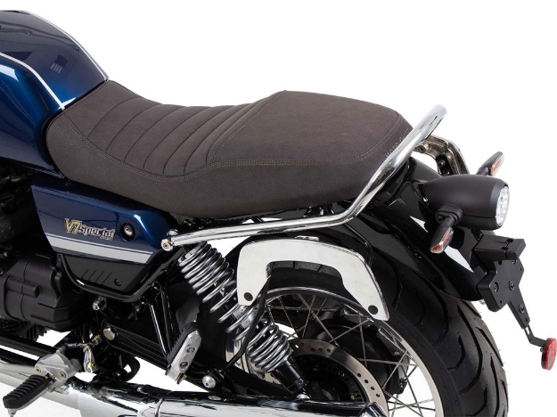 Afbeeldingen van C-Bow tasdragers chroom Hepco&Becker diverse Moto Guzzi V7 modellen '21-24