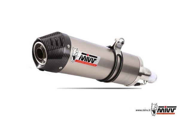 Afbeeldingen van MIVV 2 in 1 compleet systeem met titanium oval demper Yamaha XSR700 '16-
