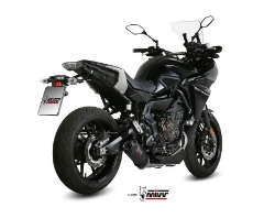 Afbeeldingen van MIVV 2 in 1 compleet systeem met titanium oval demper Yamaha Tracer 700 / GT / 7