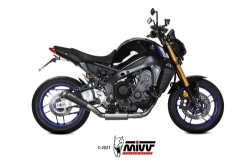 Afbeeldingen van MIVV 3-1 systeem met X-M1 Black RVS demper Yamaha MT-09 / SP '21-23