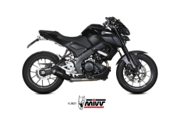 Afbeeldingen van MIVV X-M1 Black RVS demper Yamaha MT-125 '20-'24