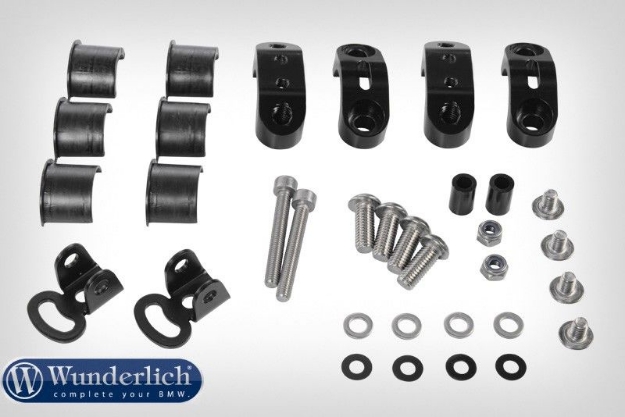 Afbeeldingen van Mounting kit orig. additional lamps for Wunderlich tank protection bar BMW R1200GS LC - black