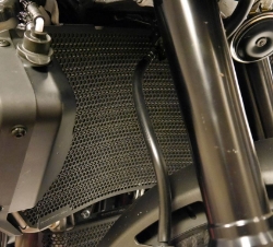 Afbeeldingen van Radiator/oliekoeler cover set zwart Evotech Performance Yamaha MT-10 '16-21