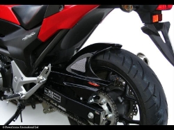 Afbeeldingen van Achterspatbord sport-line zwart met zilver gaas Honda NC700S/X/D / NC750S/X