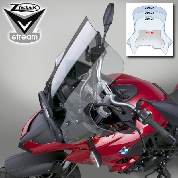 Afbeeldingen van Vervangingsruit Ztechnik VStream sport touring met wind deflectors BMW F700GS '12-17