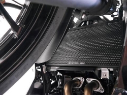 Afbeeldingen van Radiatorcover zwart Evotech Performance Kawasaki Z500 '24-