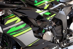 Afbeeldingen van Sliders Evotech Anti-Shock titanium Kawasaki ZX6-R '19-