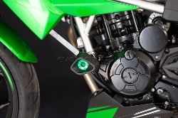Afbeeldingen van Sliders Evotech Anti-Shock groen Kawasaki Z125 '18-