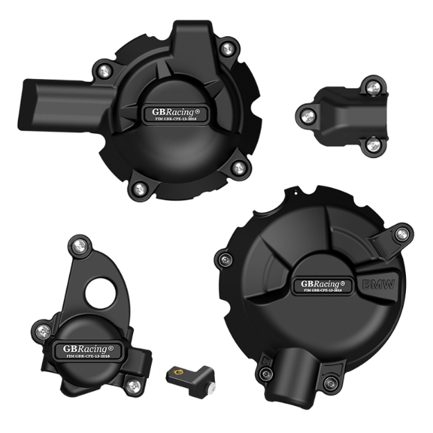 Afbeeldingen van GB-Racing engine cover set BMW S1000RR '19- (koppeling, pulse, waterpomp en dynamo)