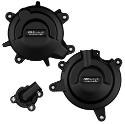Afbeeldingen van GB-Racing engine cover set Kawasaki Ninja 400 '18- (koppeling, waterpomp en dynamo)
