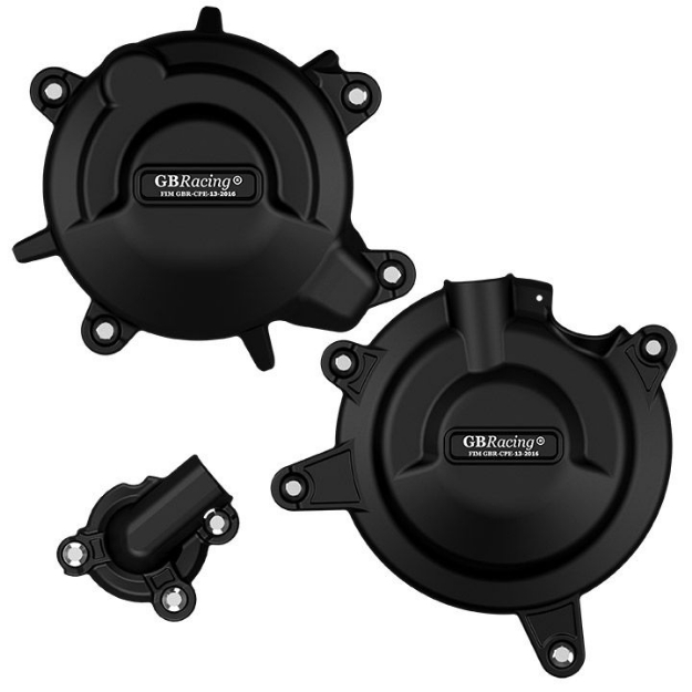 Afbeeldingen van GB-Racing engine cover set Kawasaki Ninja 400 '18- (koppeling, waterpomp en dynamo)